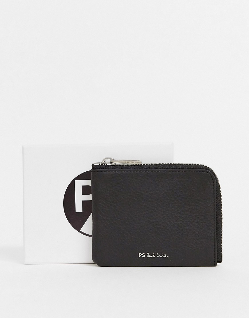 PS Paul Smith leather zip around wallet in black