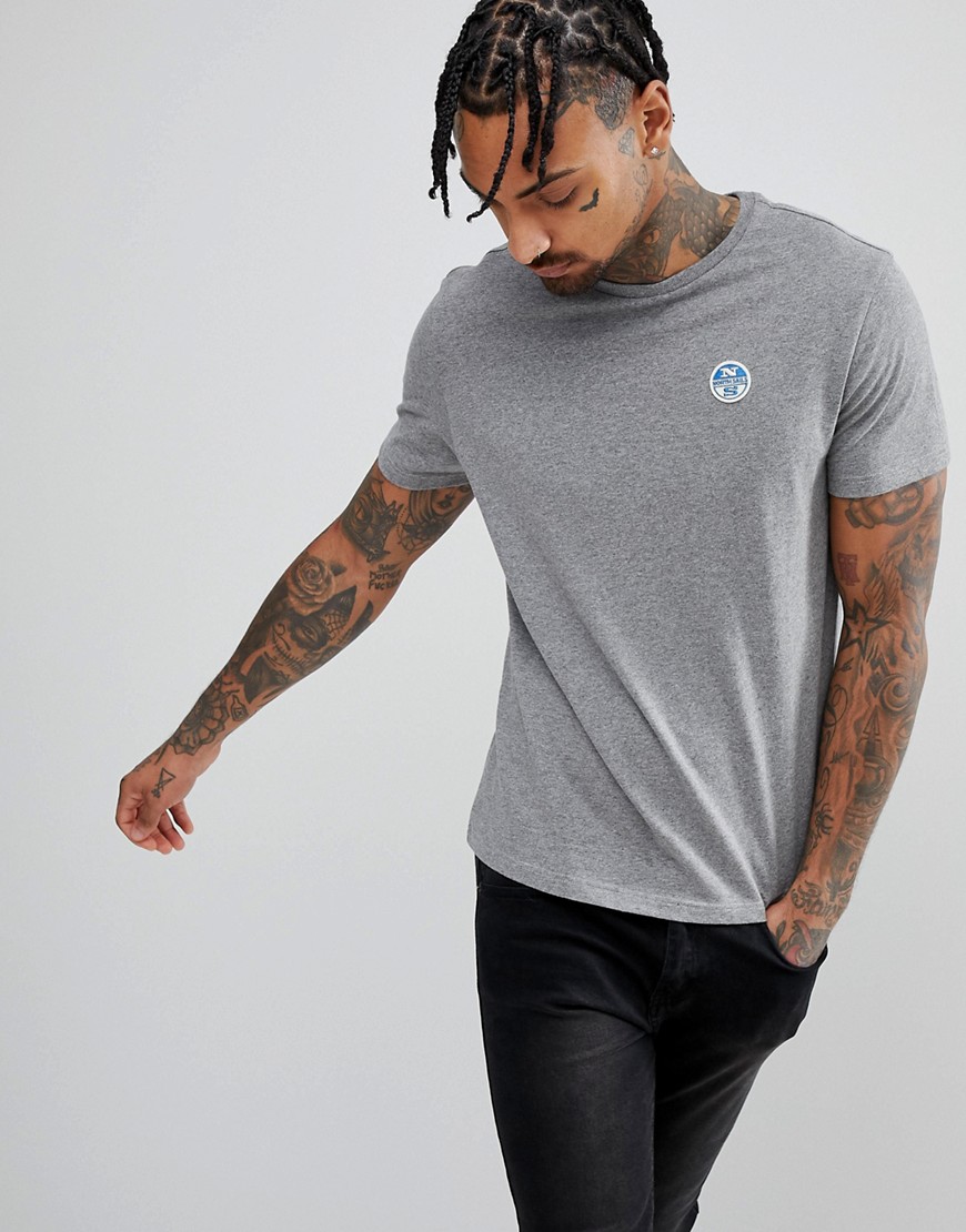 North Sails Patch Logo T-Shirt in Grey - Grey 0928