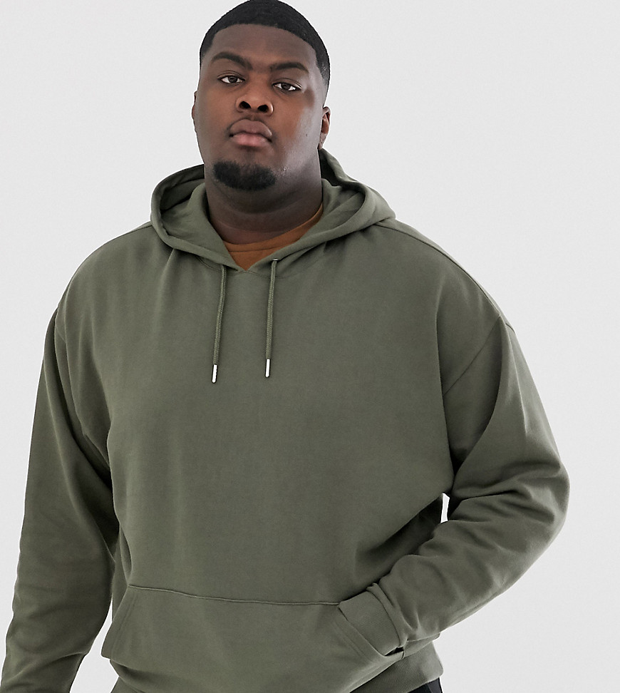ASOS DESIGN Plus oversized hoodie in khaki