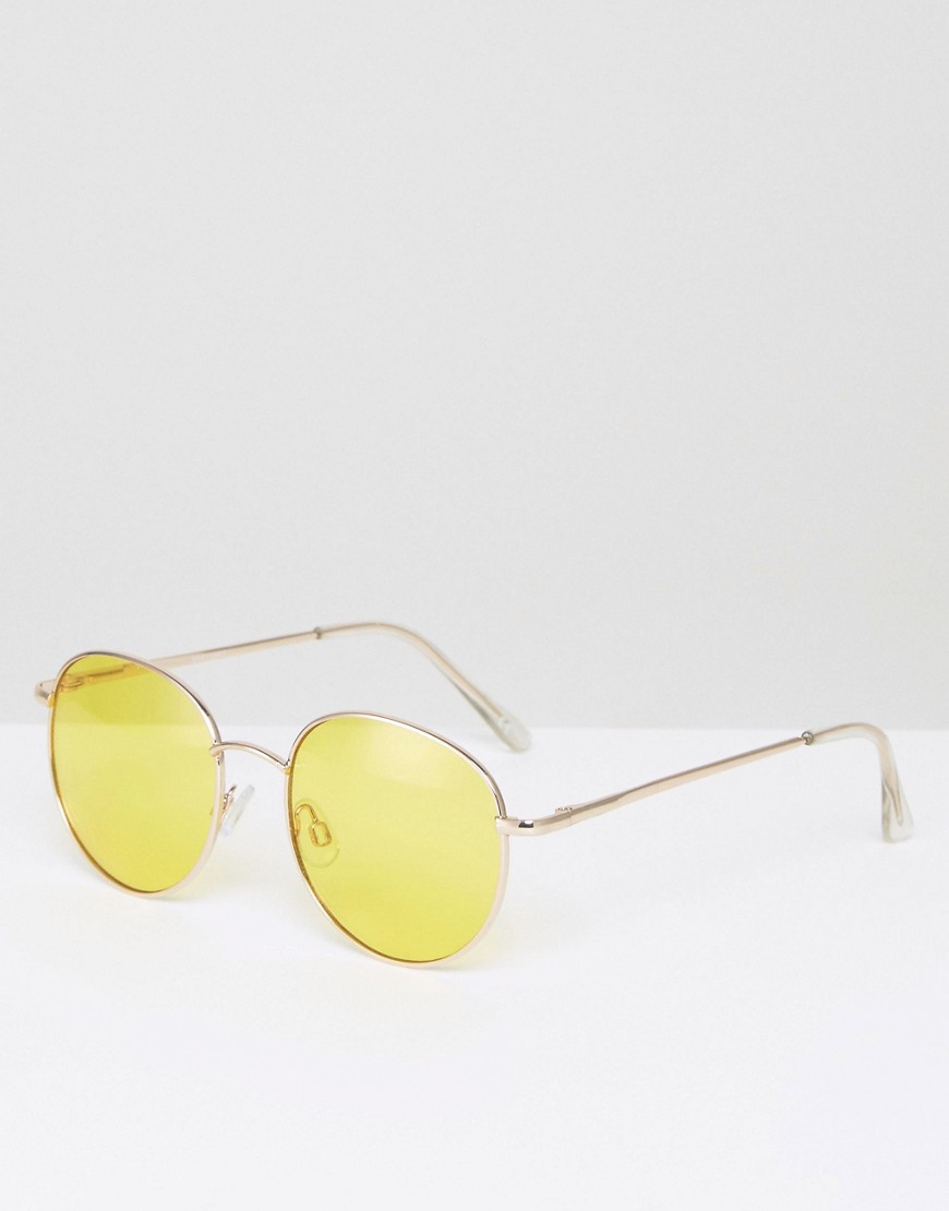 Круглые солнцезащитные очки в стиле 90-х с желтыми стеклами ASOS ASOS DESIGN 