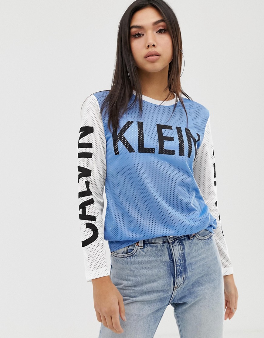 Calvin Klein Jeans mesh logo t shirt