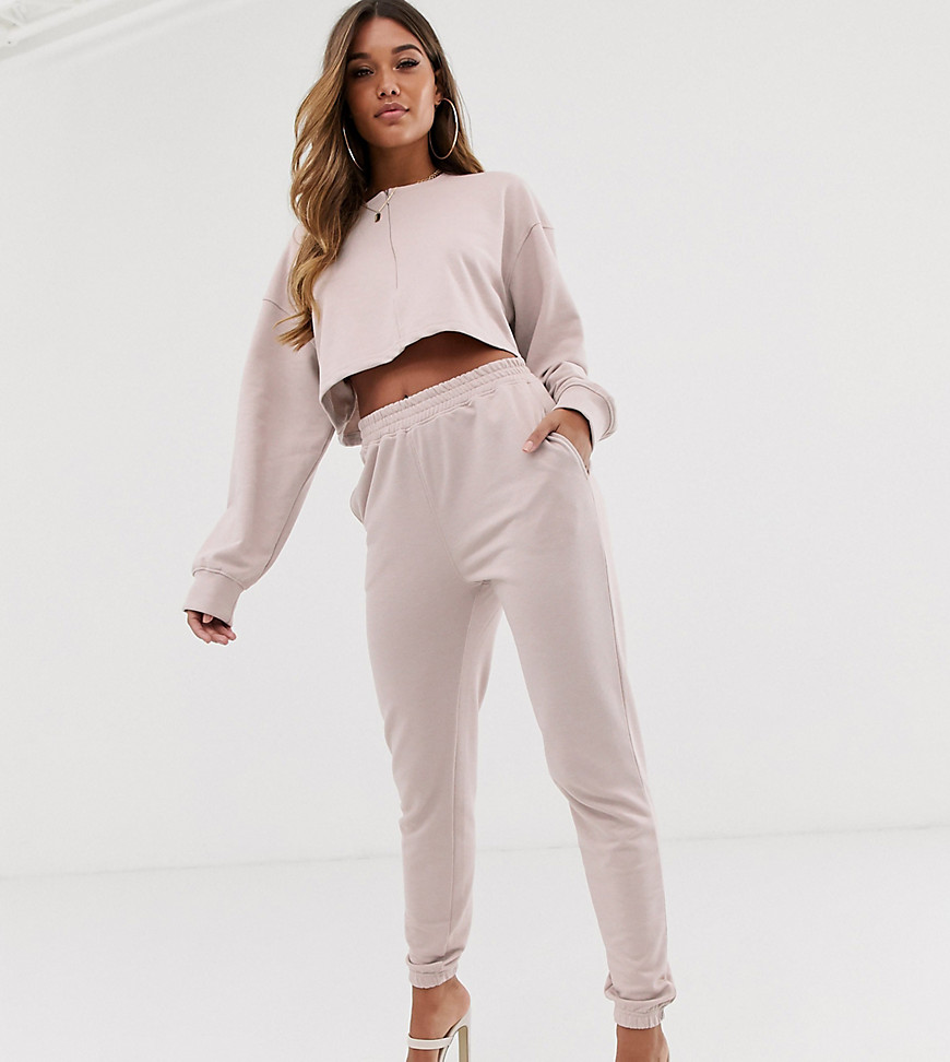 Missguided co-ord slim joggers in blush