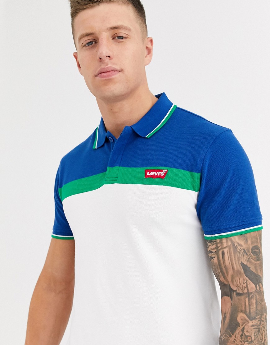 Levi's tipped colourblock logo polo shirt