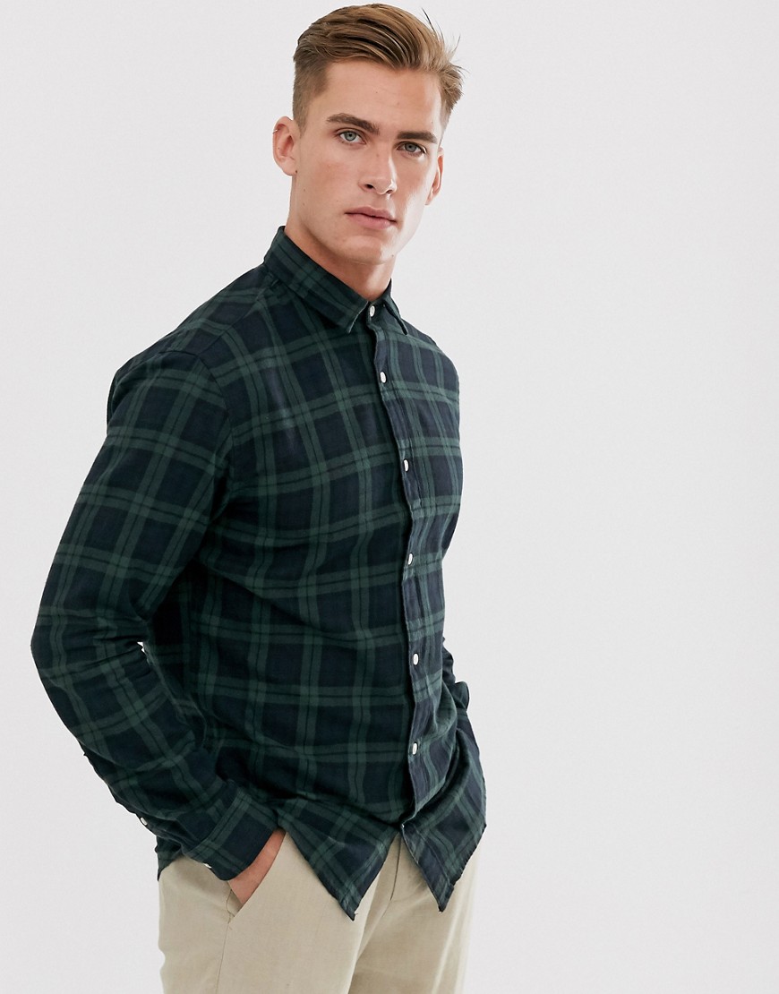 Selected Homme check shirt in green
