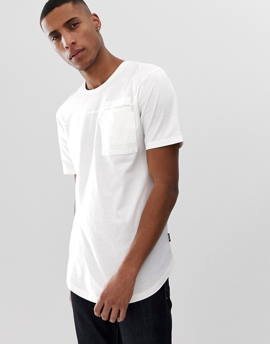 Only & Sons Longline pocket t-shirt