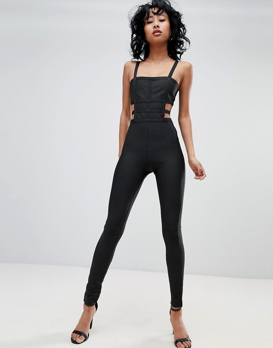 Love & Other Things Cut Out Jumpsuit - Black
