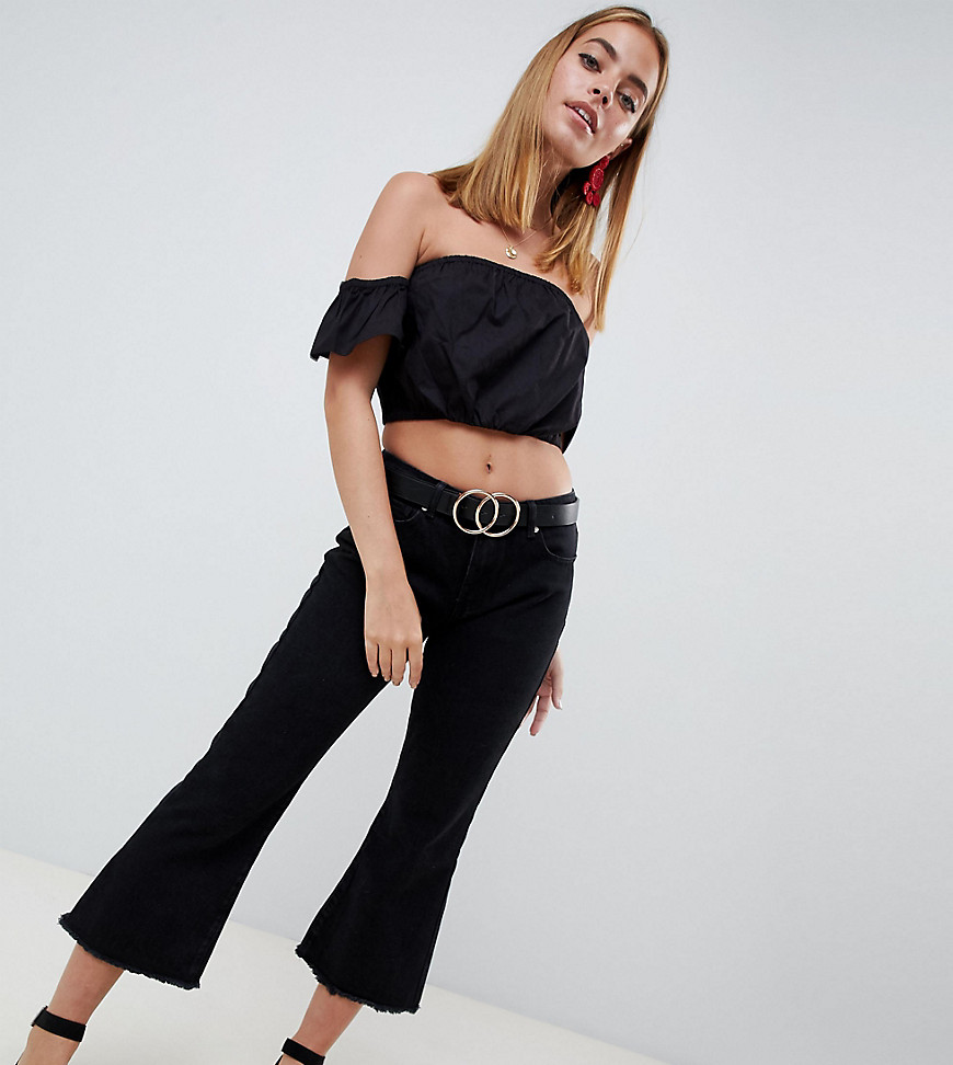 Missguided Petite exclusive petite cropped flare jean