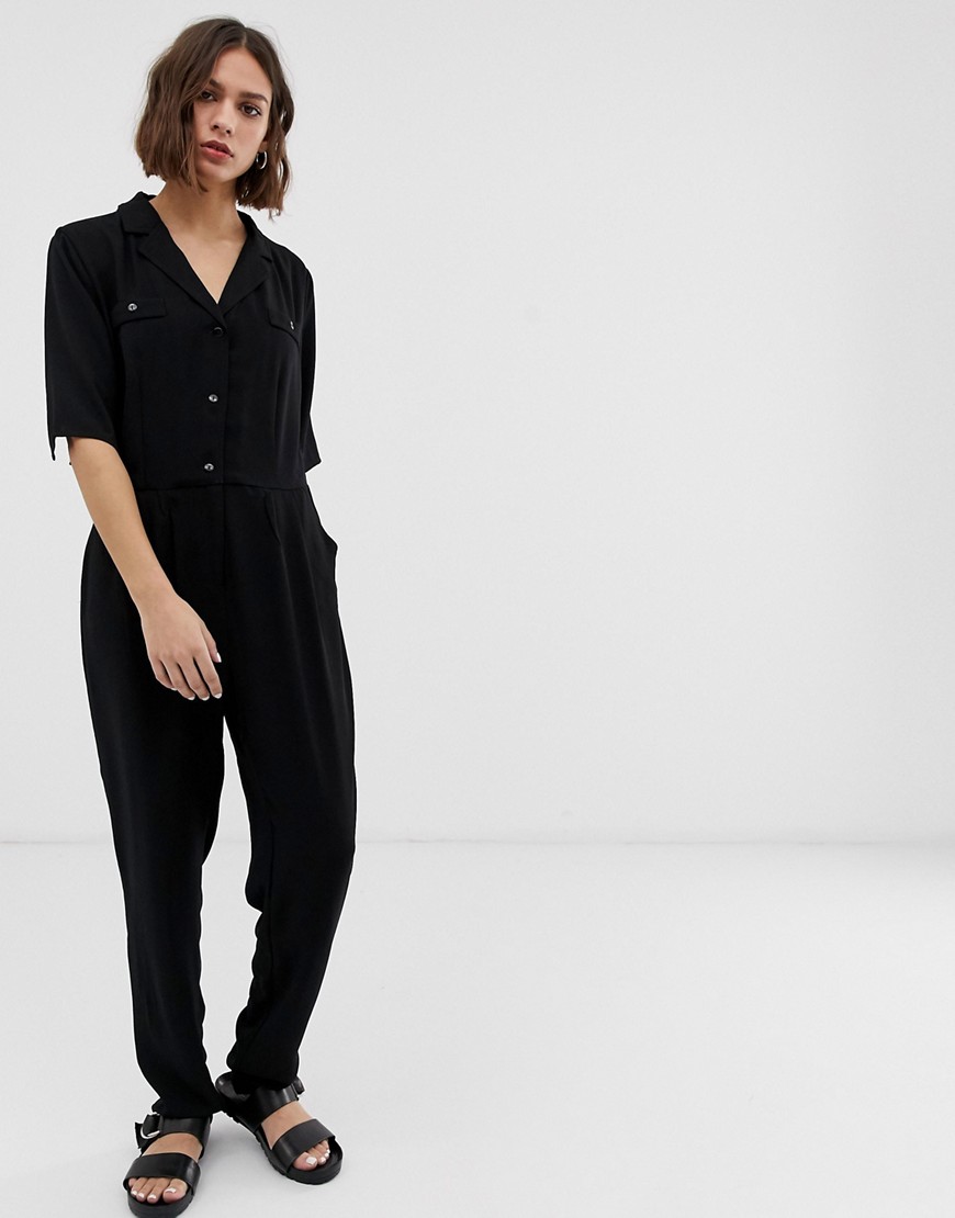 b.Young button front jumpsuit