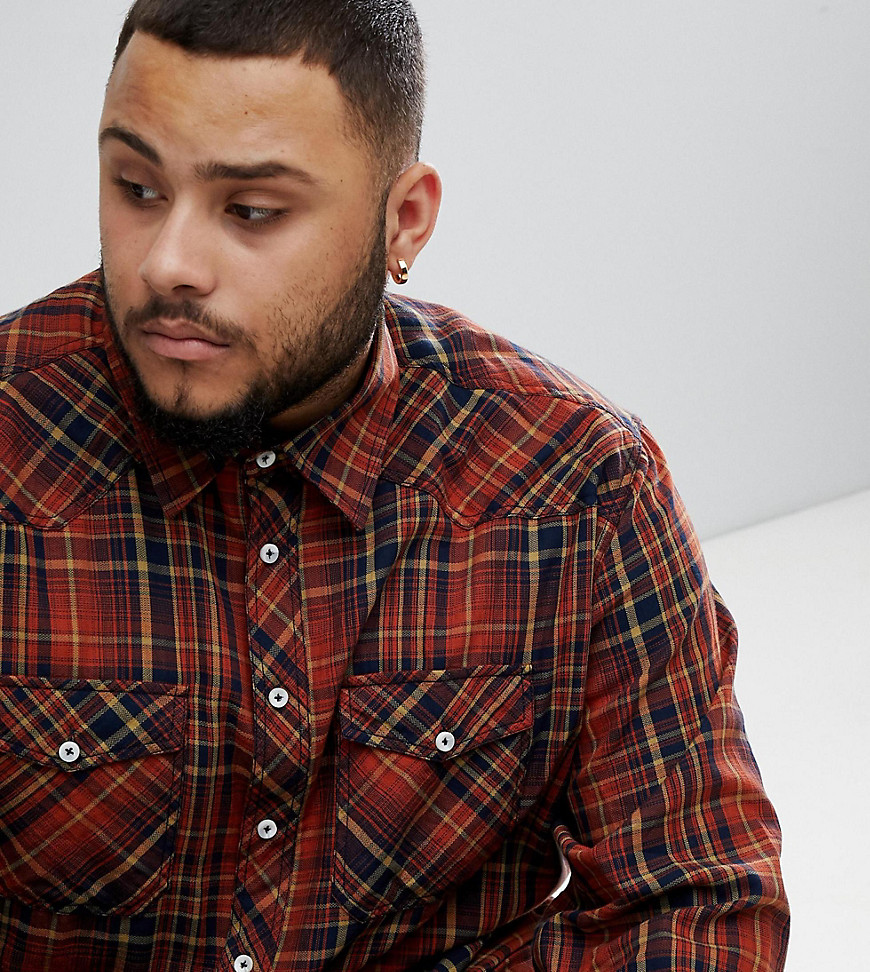Replika Plus long sleeve check shirt with double chest pockets