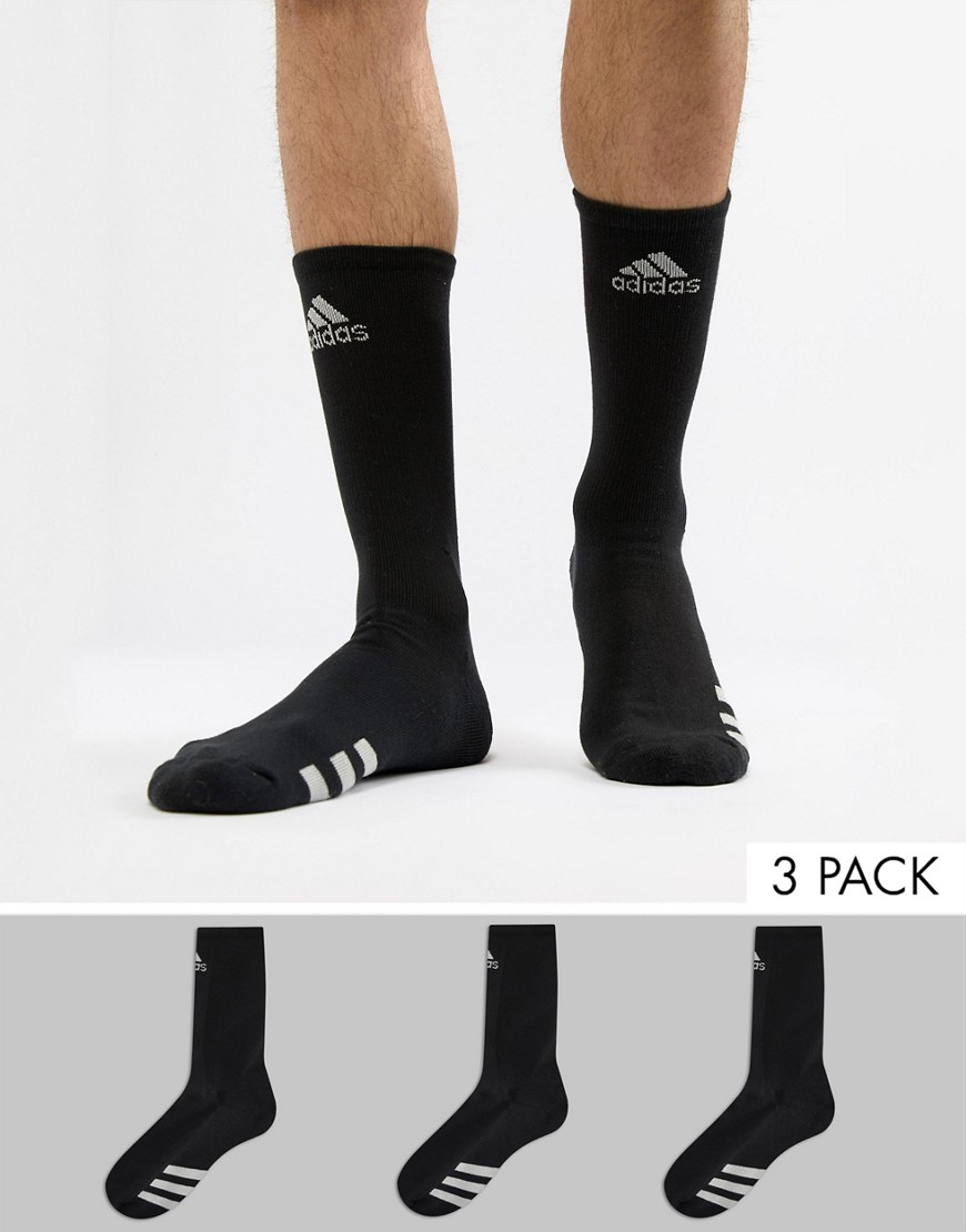 adidas Golf Socks 3 Pack In Black CF8419 - Black