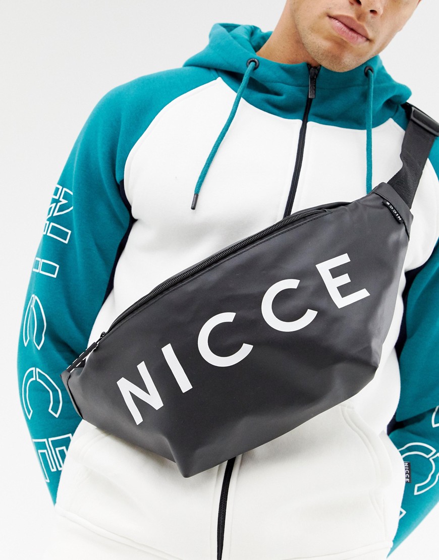 Nicce bum bag in black with logo
