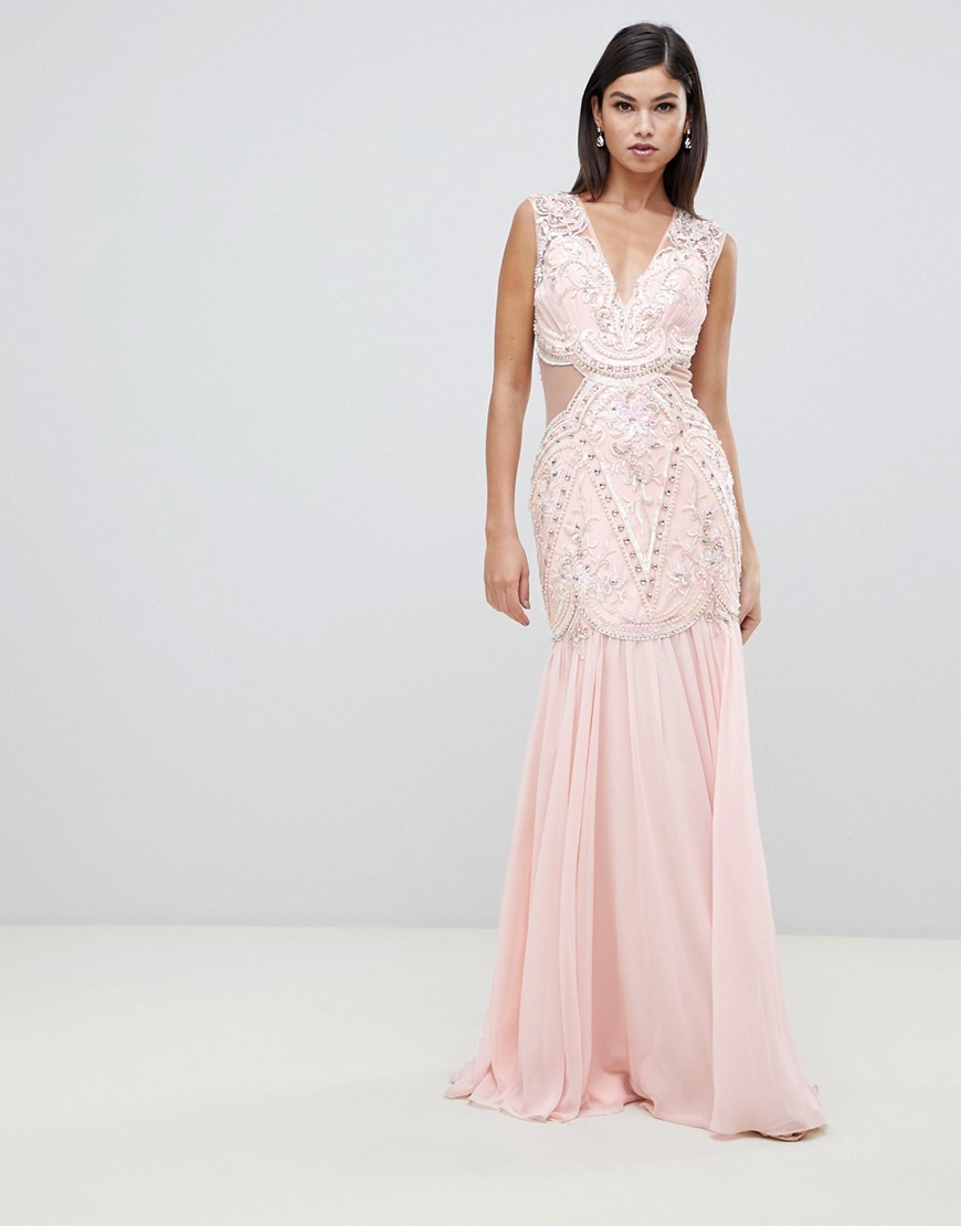 Forever Unique cut out embellished maxi dress