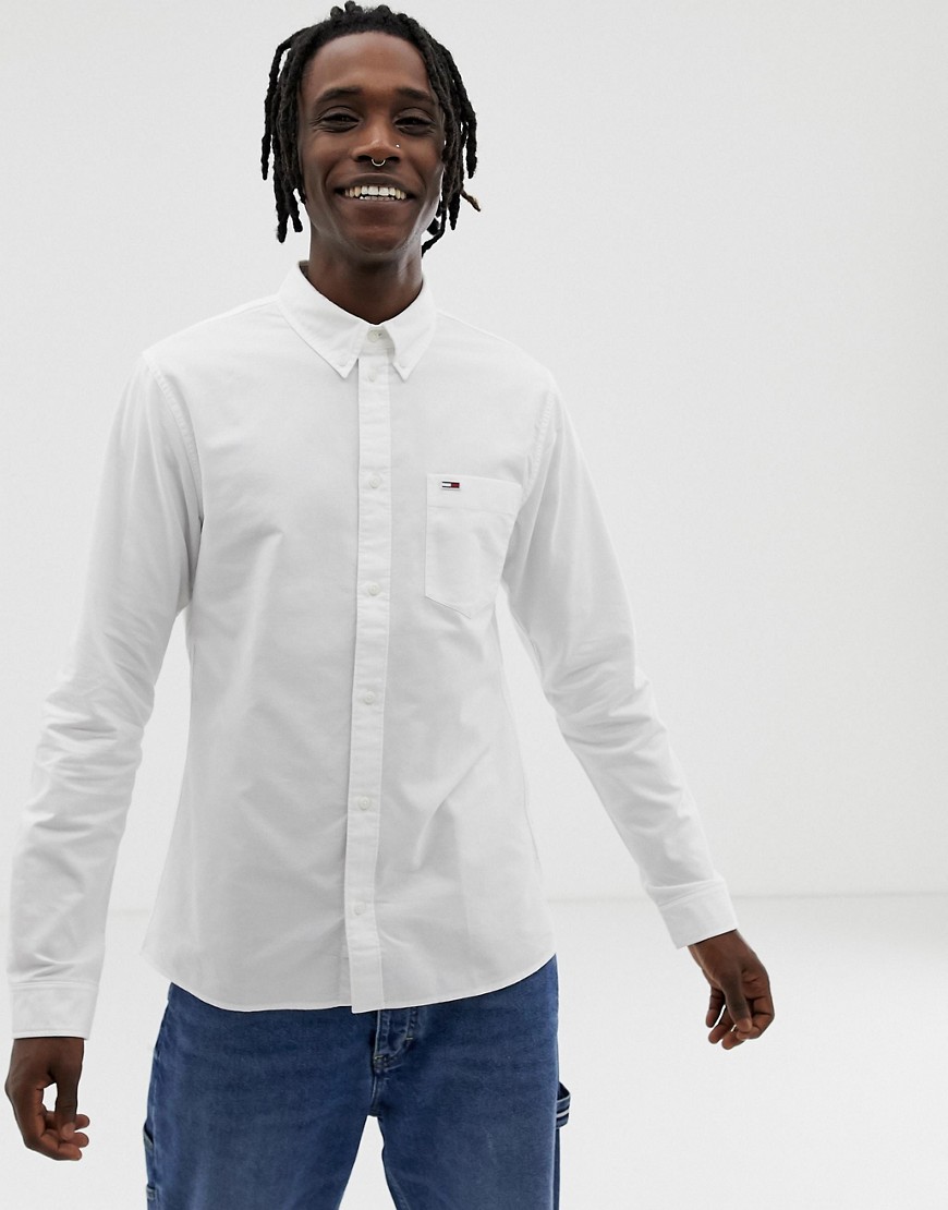 Tommy Jeans regular fit oxford shirt in white
