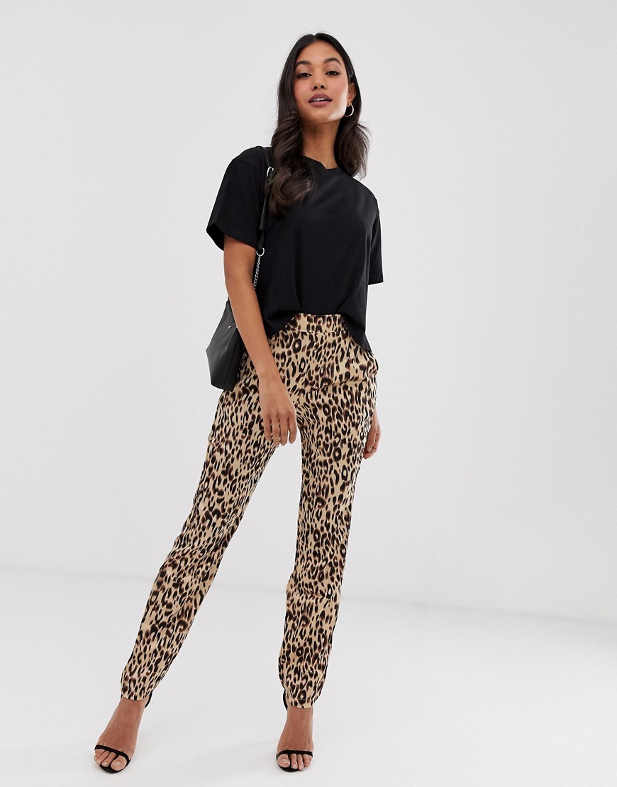 Vila leopard print trousers