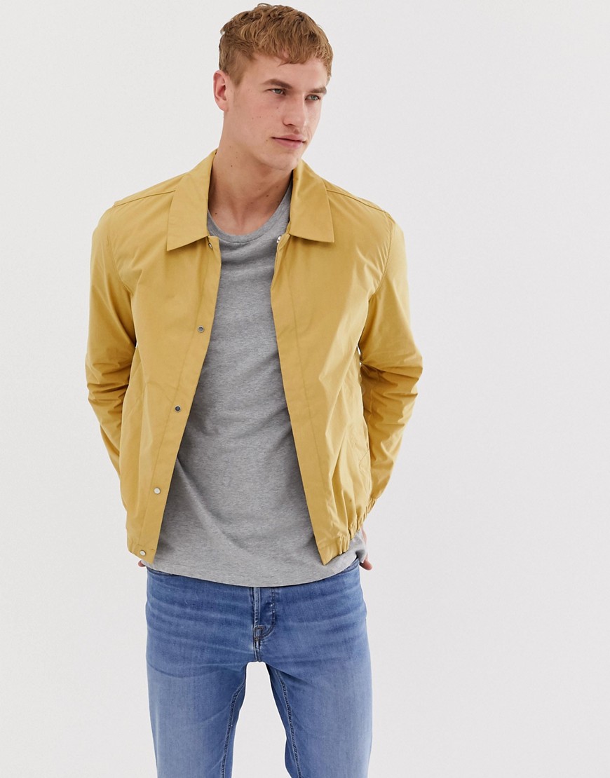 Jack & Jones Premium harrington smart jacket in mustard