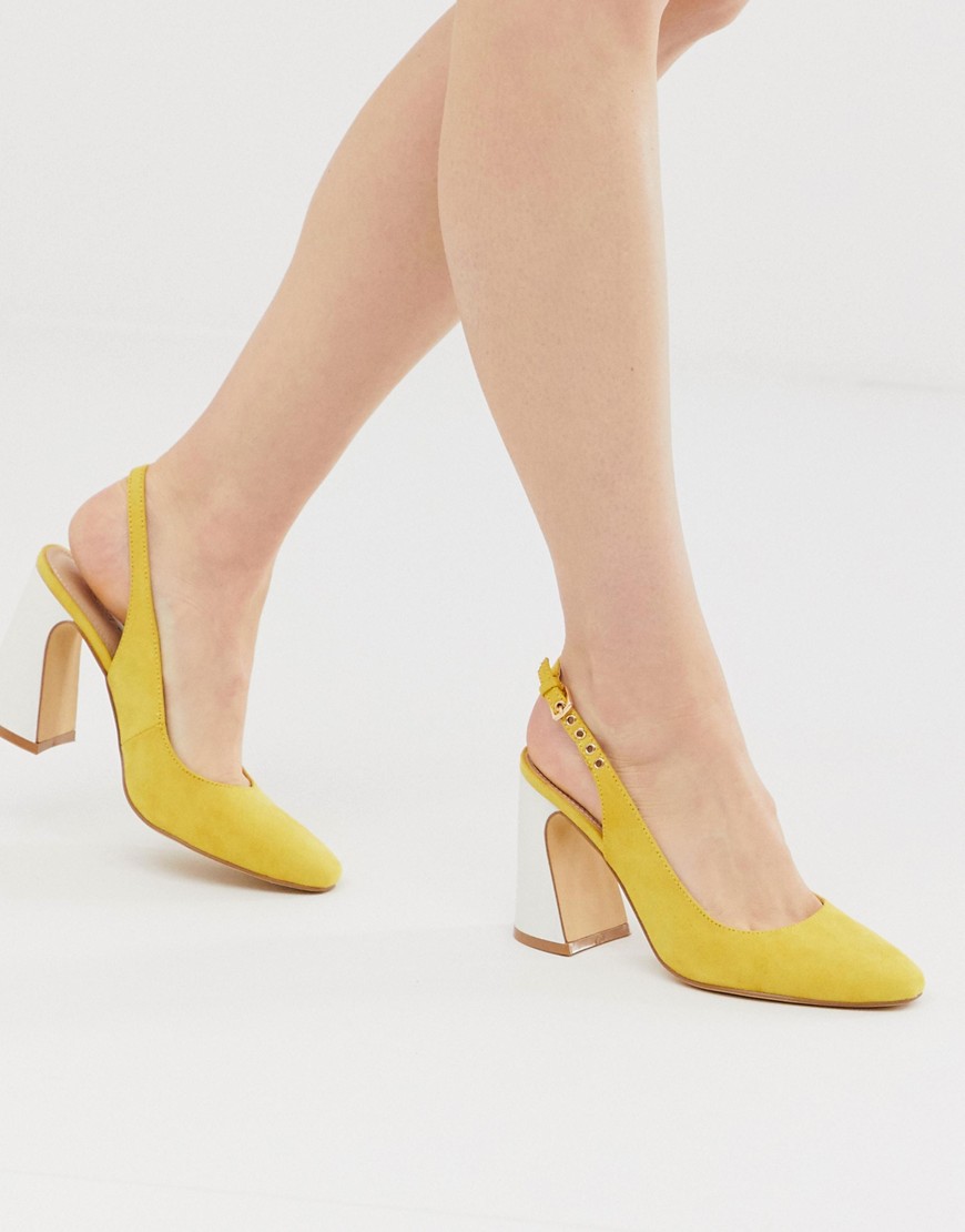 Co Wren slingback curved block heels