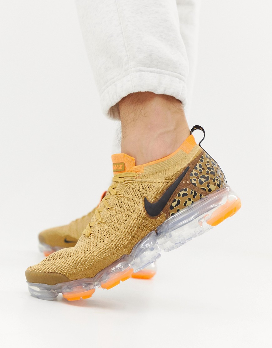 Nike Running Vapormax safari cheetah trainers in beige