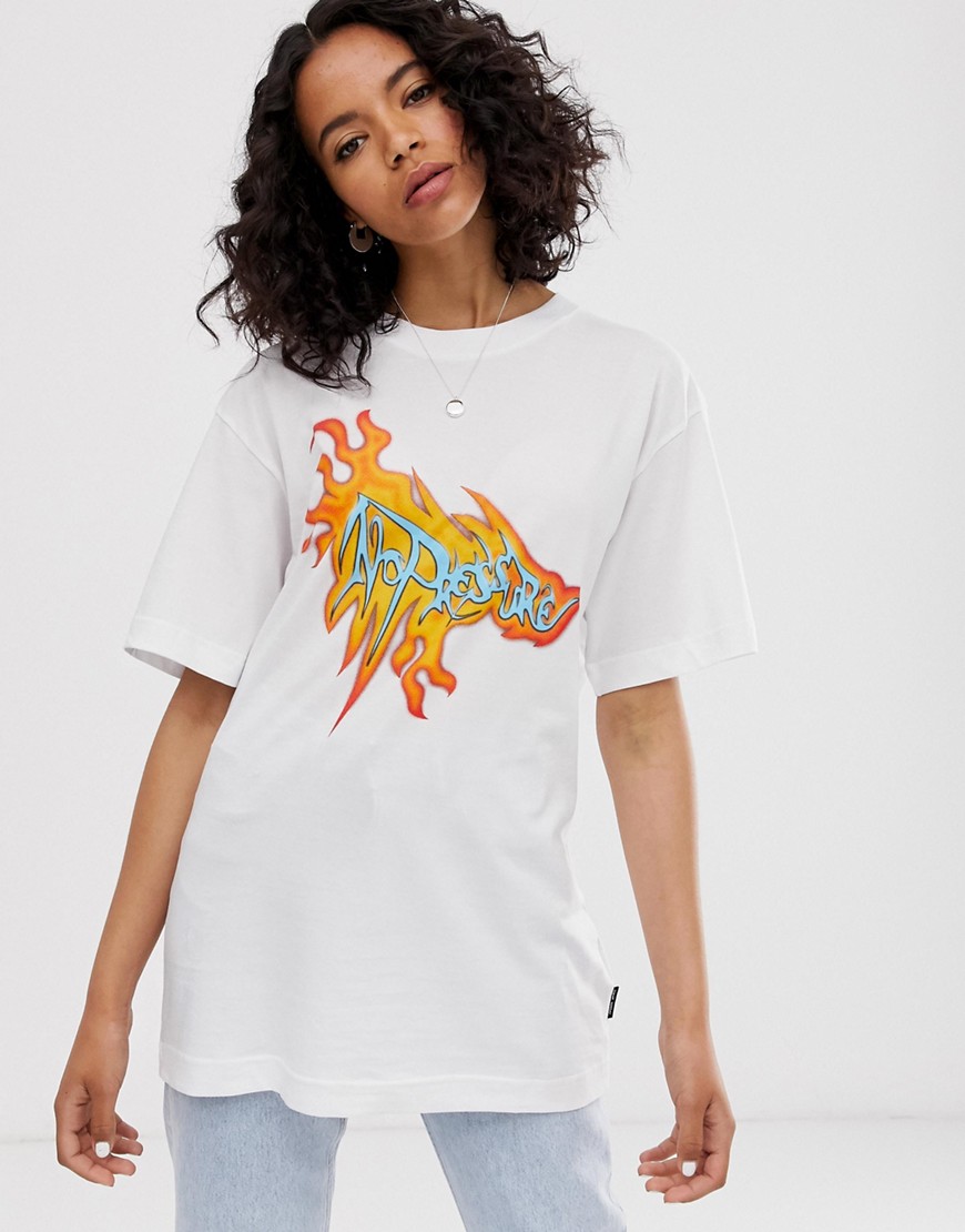 Cheap Monday organic cotton t-shirt with flame graphic