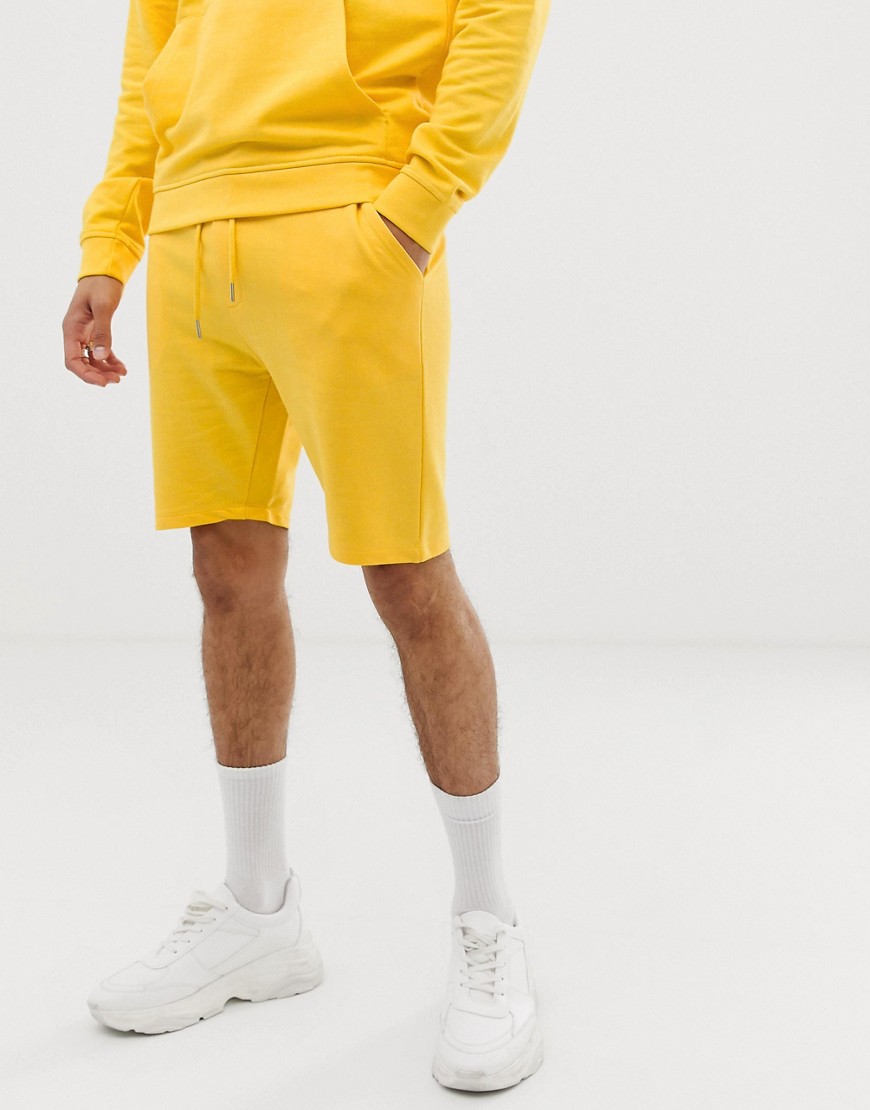 Bellfield jersey shorts in yellow