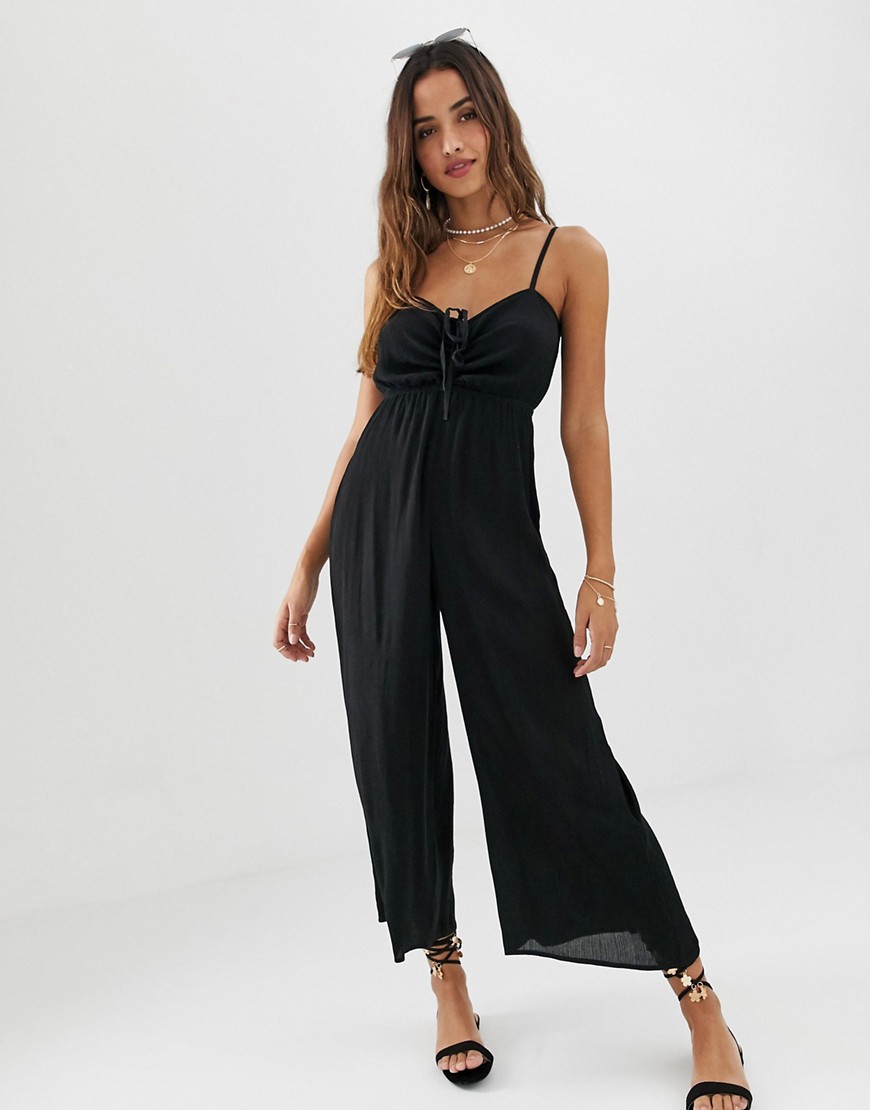 ASOS DESIGN cami jumpsuit with gathered bodice detail