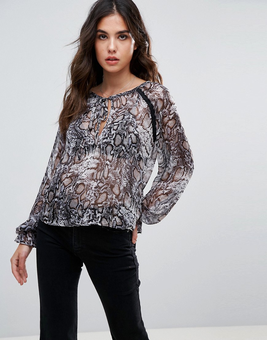 Wyldr Dust In The Wind Snake Charmer Printed Blouse - Multi