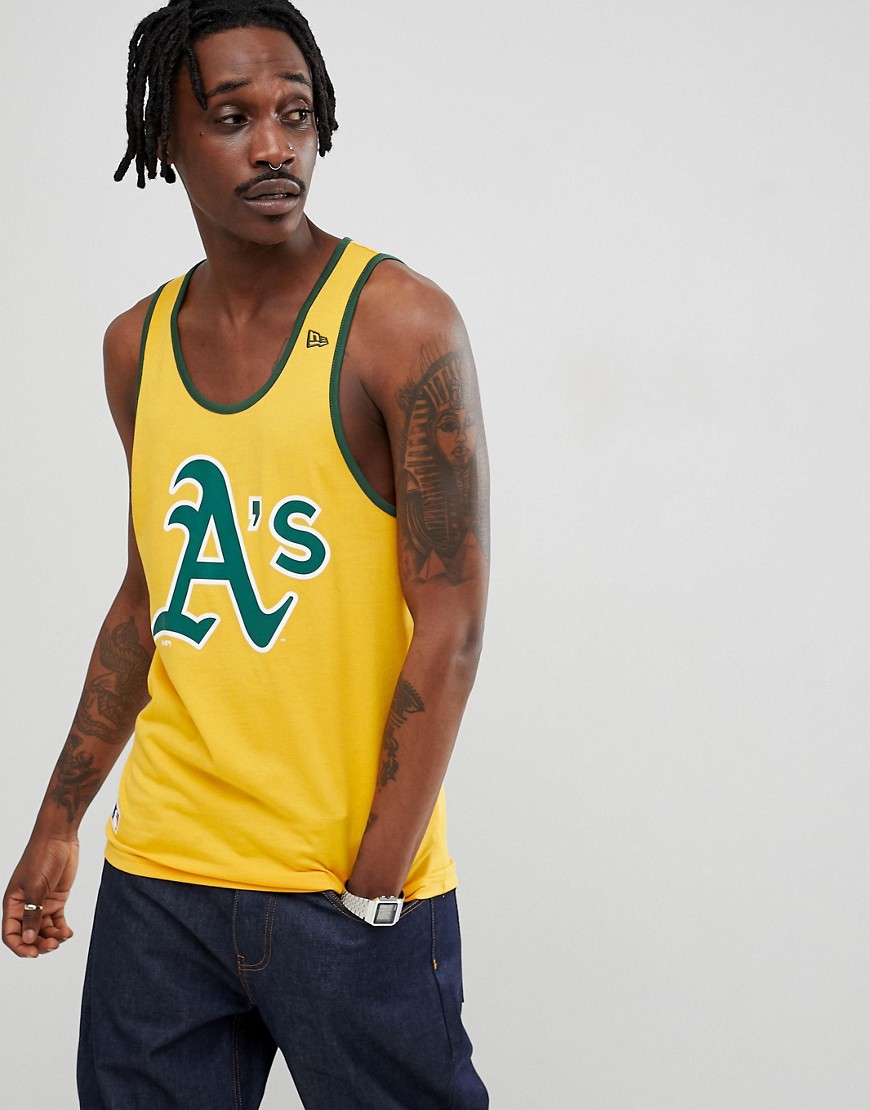 New Era Oakland athletics vest in yellow