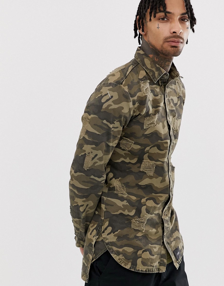 Sixth June shirt in distressed camo