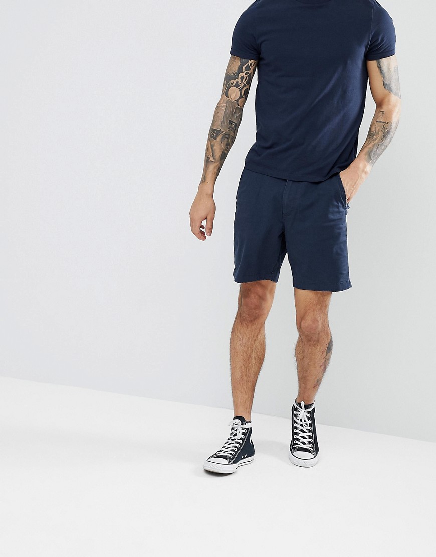 Hollister Prep Core Chino Shorts in Navy - Navy