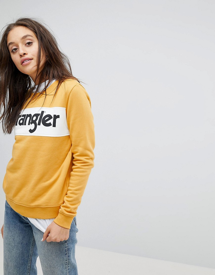 Wrangler Block Logo Sweatshirt - Honey gold