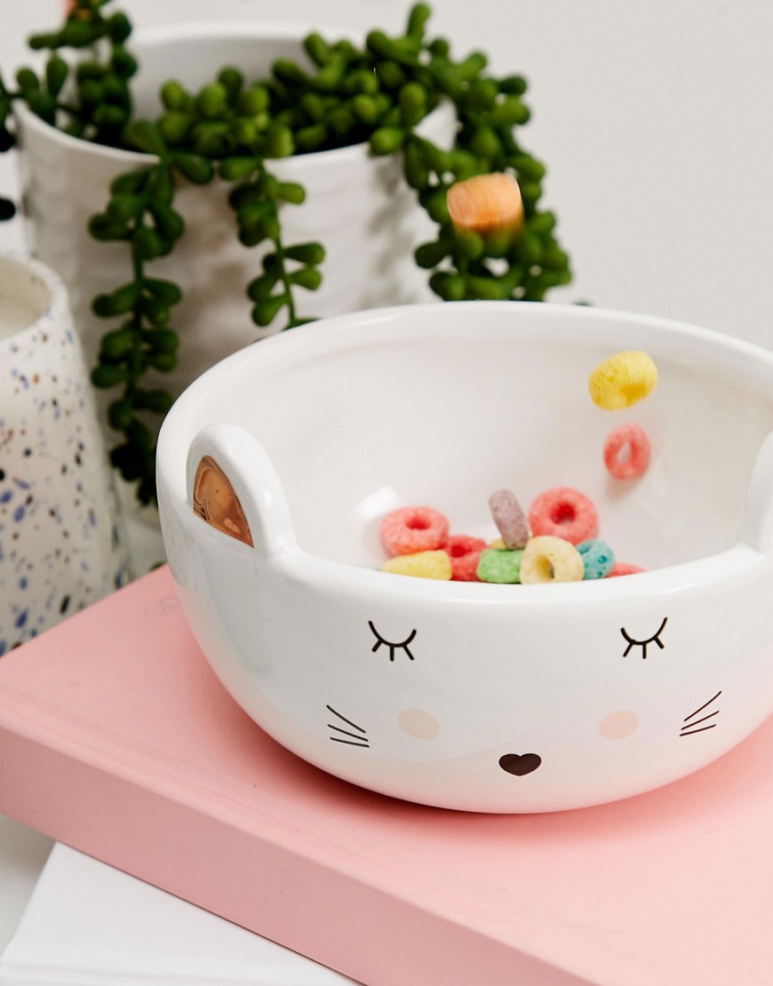 New Look Cat Bowl - White
