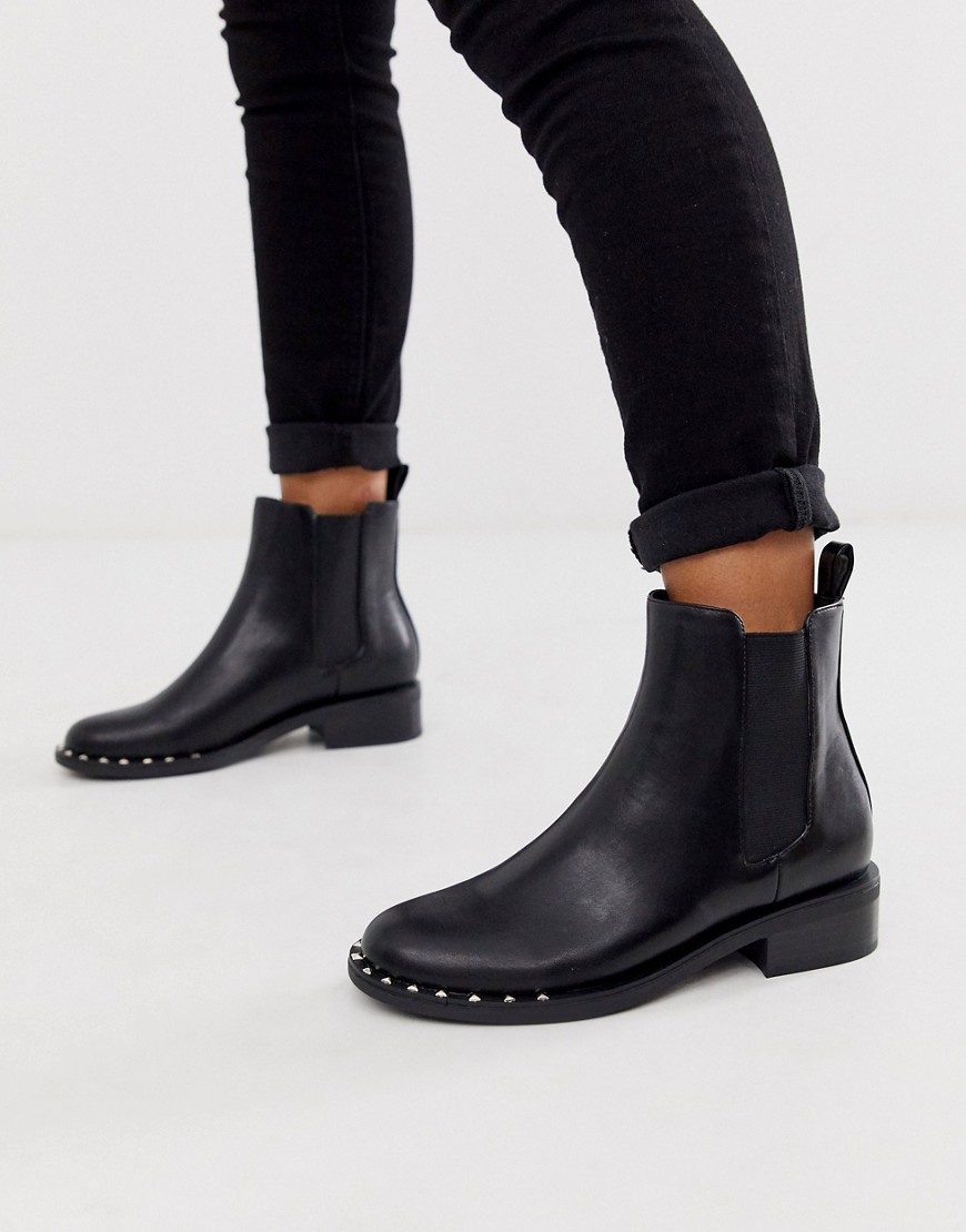 RAID Vivian black studded chelsea boots