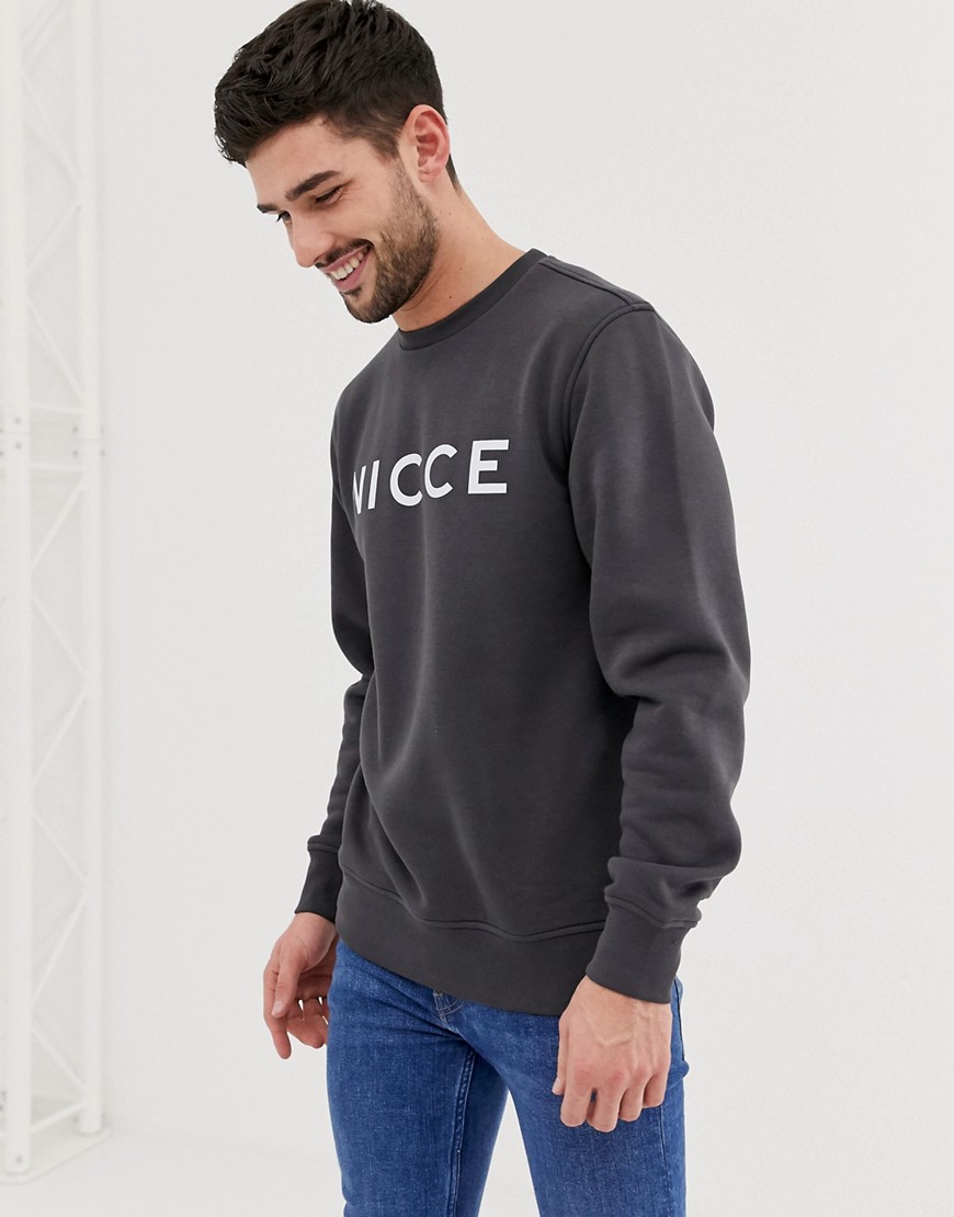 Nicce sweatshirt with large logo in grey