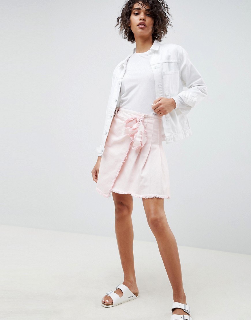 Waven Tilda Mini Skirt With Tie Side