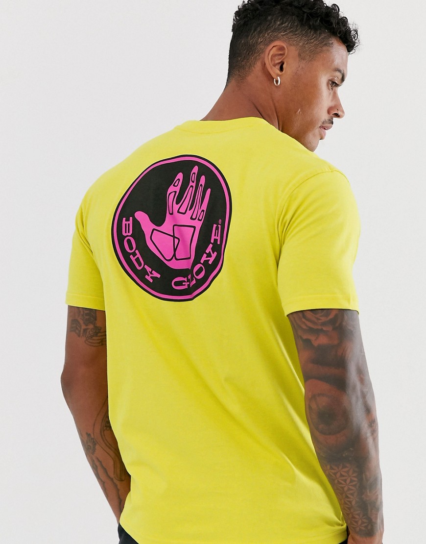 Body Glove Core Logo t-shirt with back print in lime