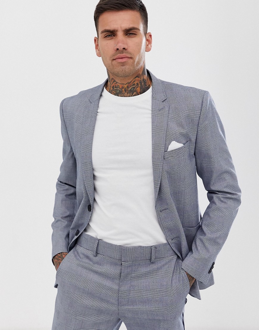 Only & Sons slim fit checked suit jacket