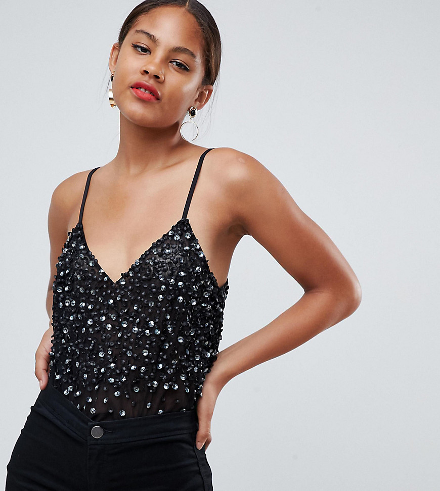 ASOS DESIGN Tall body with sequin embellishment