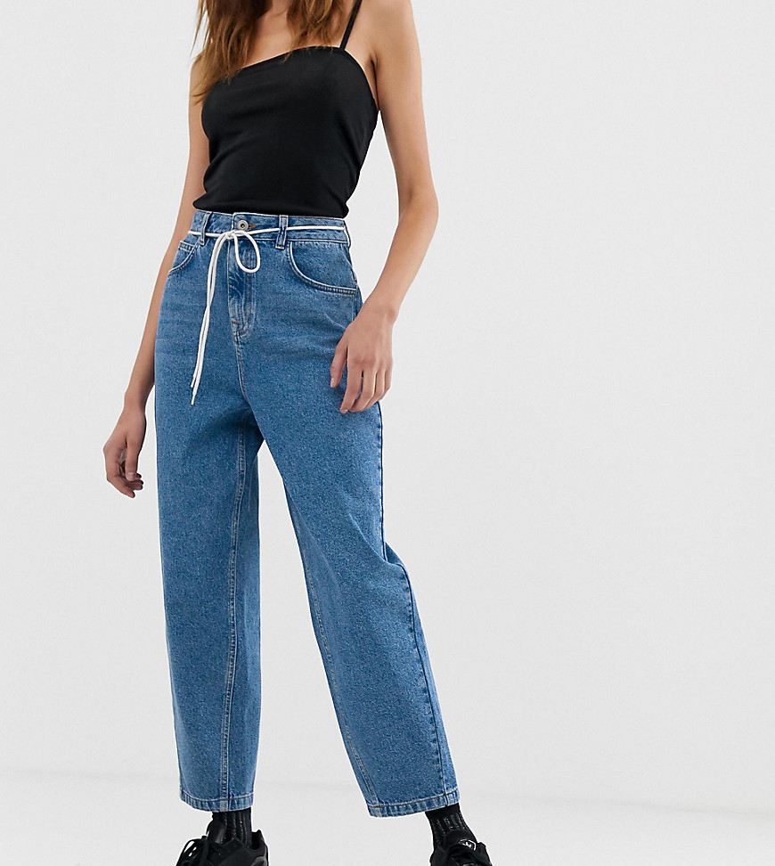 COLLUSION x012 balloon leg jeans in mid wash blue