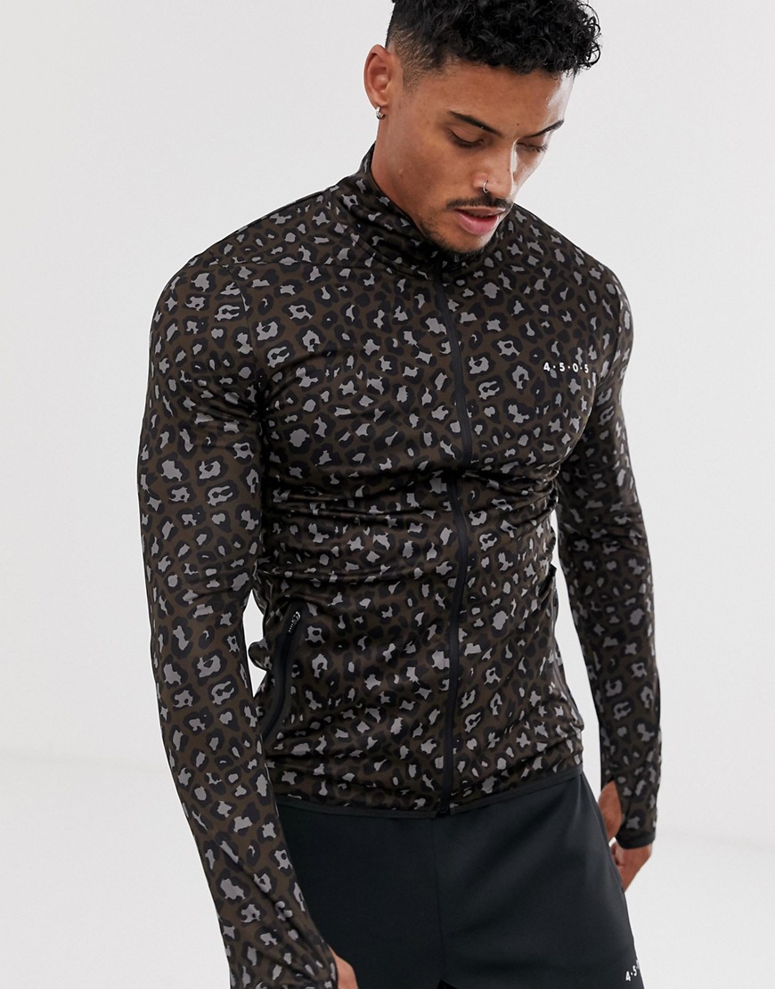 ASOS 4505 muscle training sweat in leopard print with quick dry