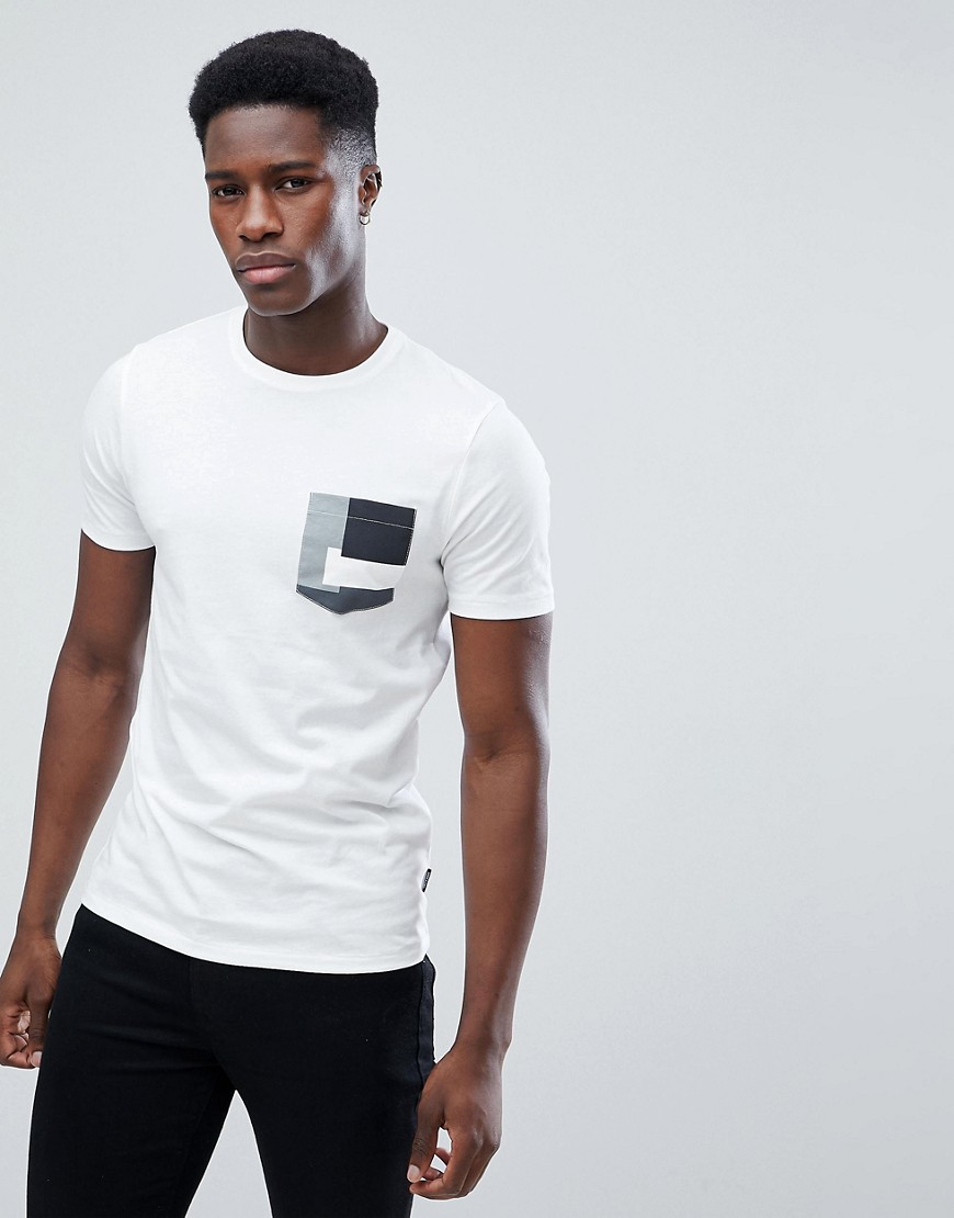 Only & Sons T-Shirt With Printed Pocket - White