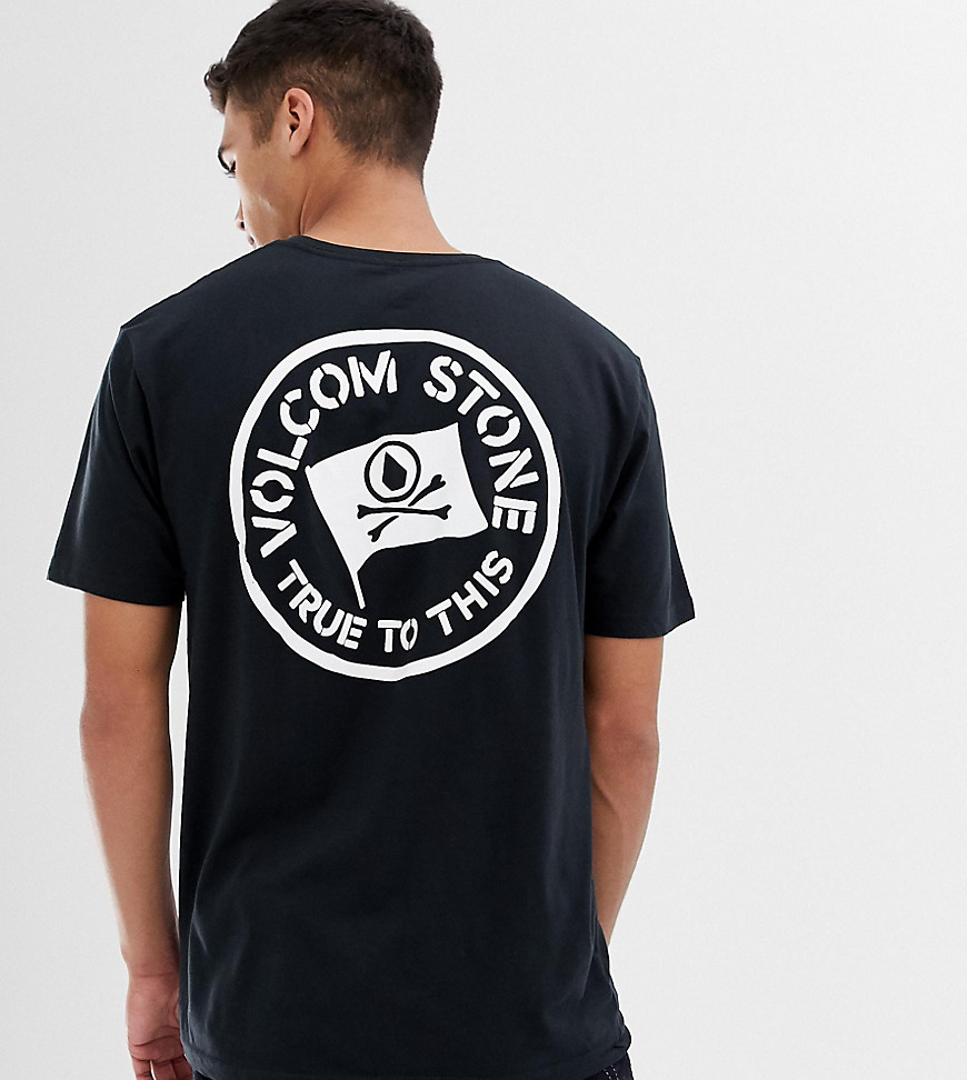 Volcom back print t shirt in black