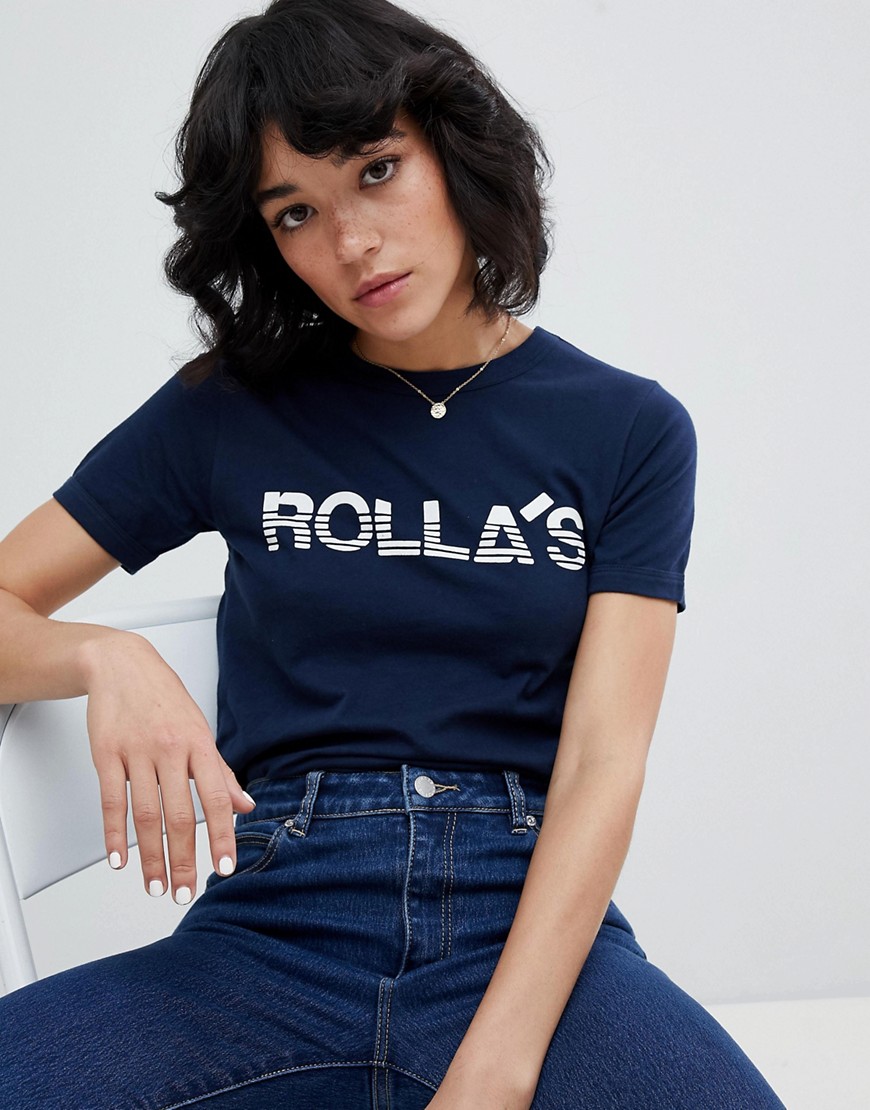 Rolla's Classic Logo T Shirt - Navy
