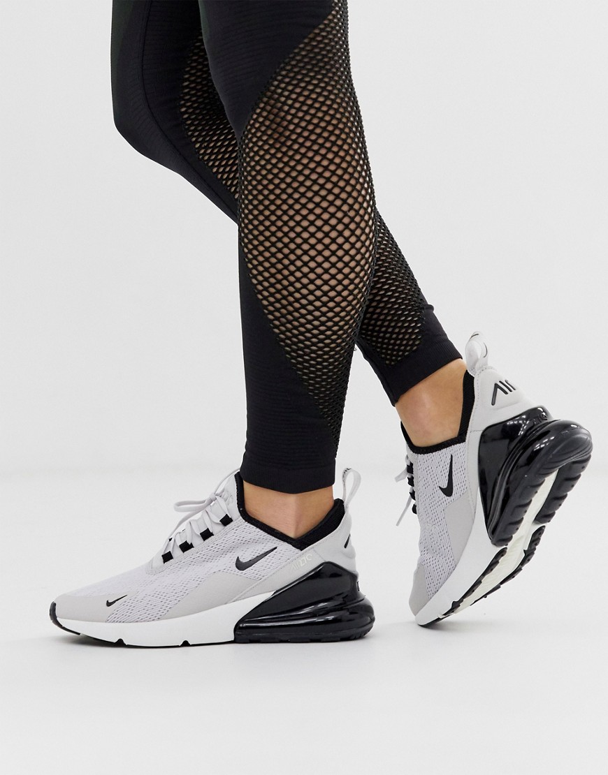 Nike White And Grey Air Max 270 Trainers