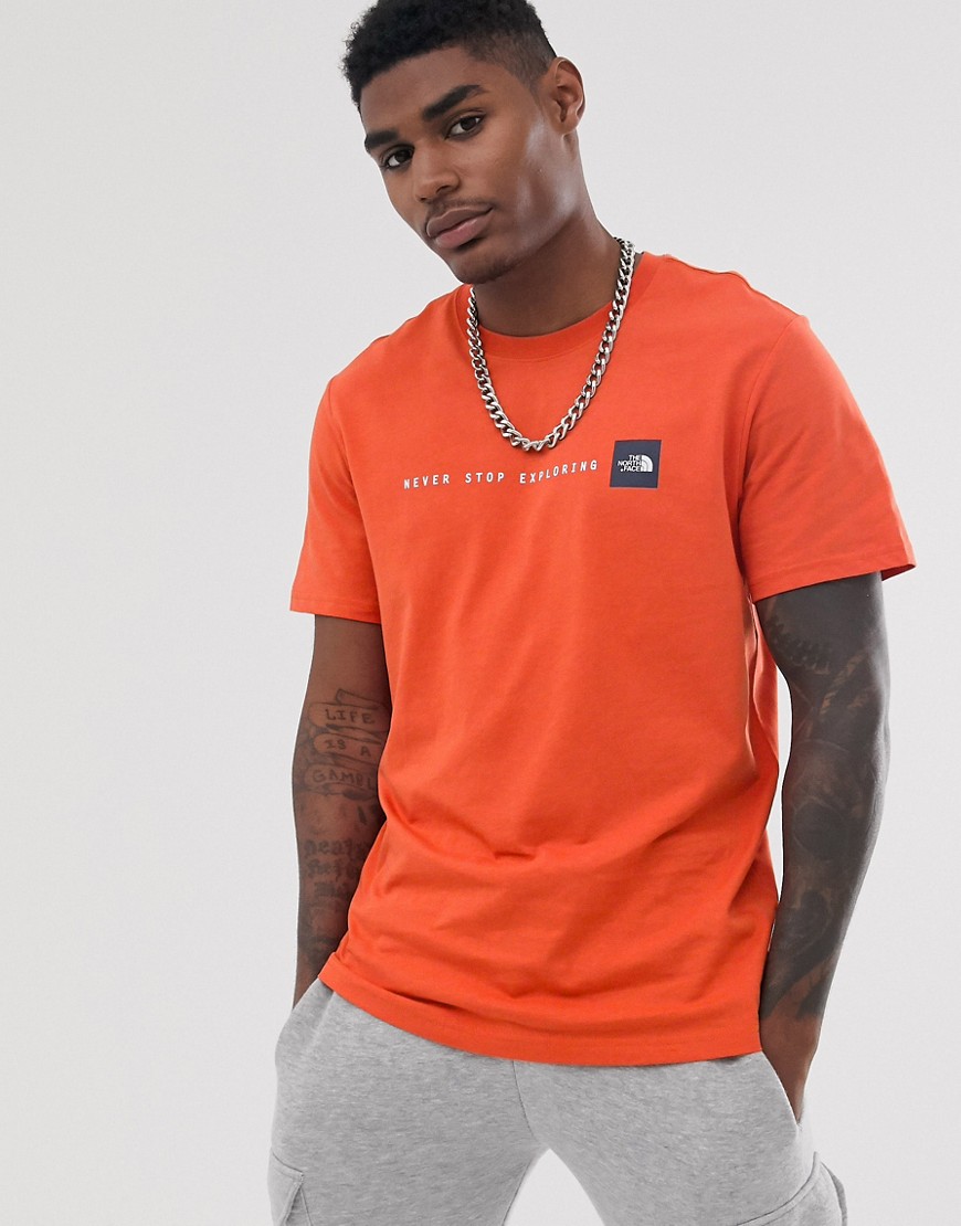 The North Face NSE t-shirt in papaya orange