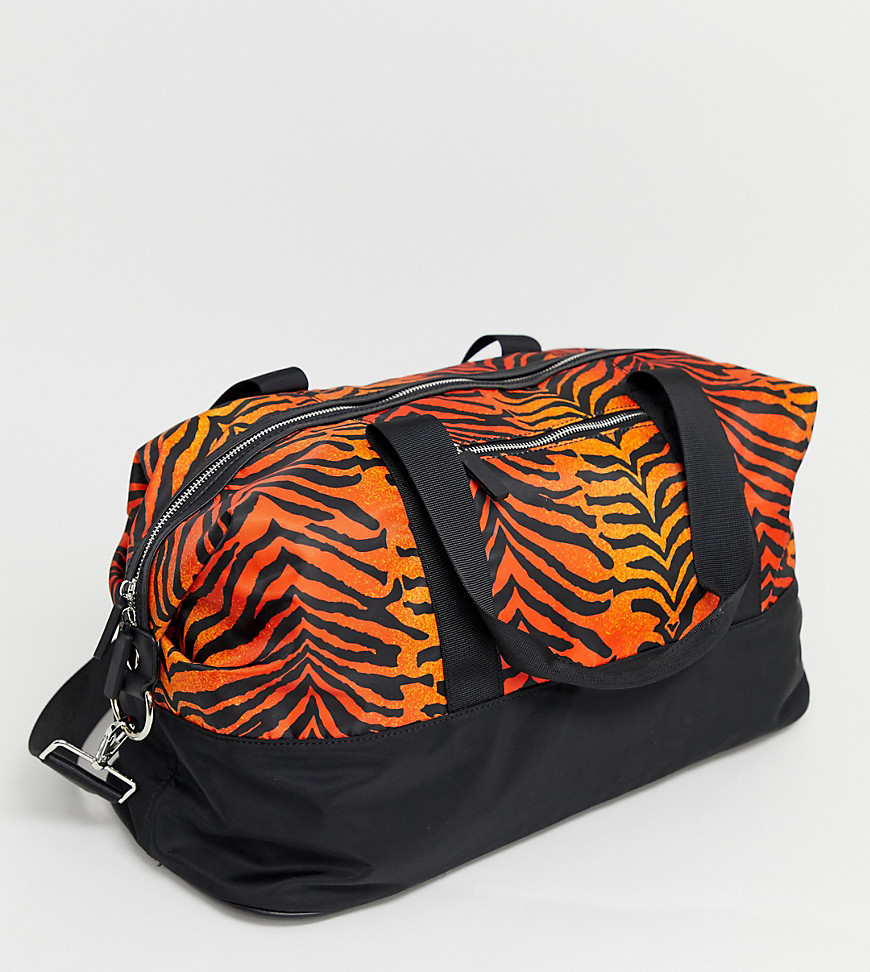Skinnydip Corrine orange tiger gym bag