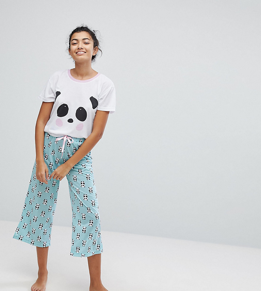 Hey Peachy Panda Long Pyjamas - Blue