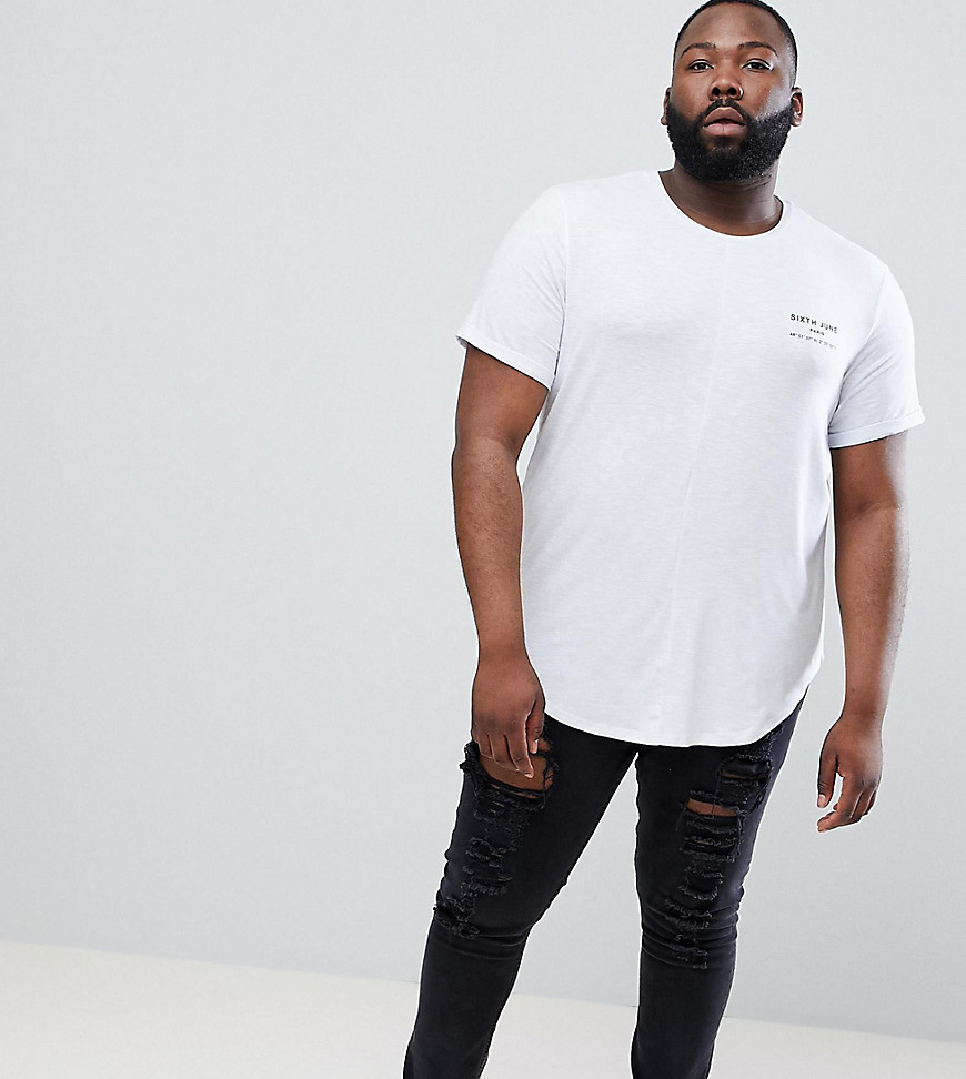 Sixth June logo t-shirt in white exclusive to ASOS