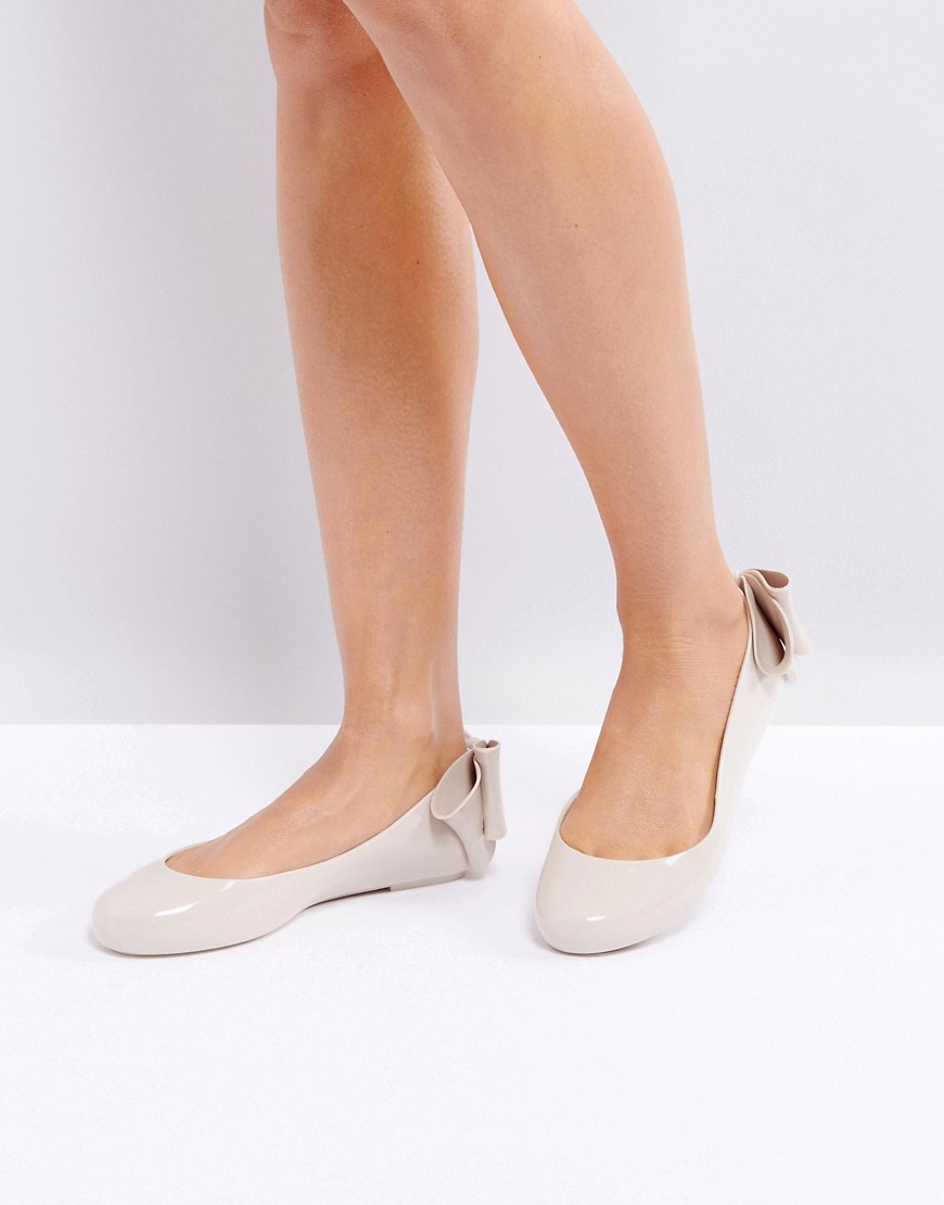 Melissa Space Love Gift Bow Flat Shoe - Ivory