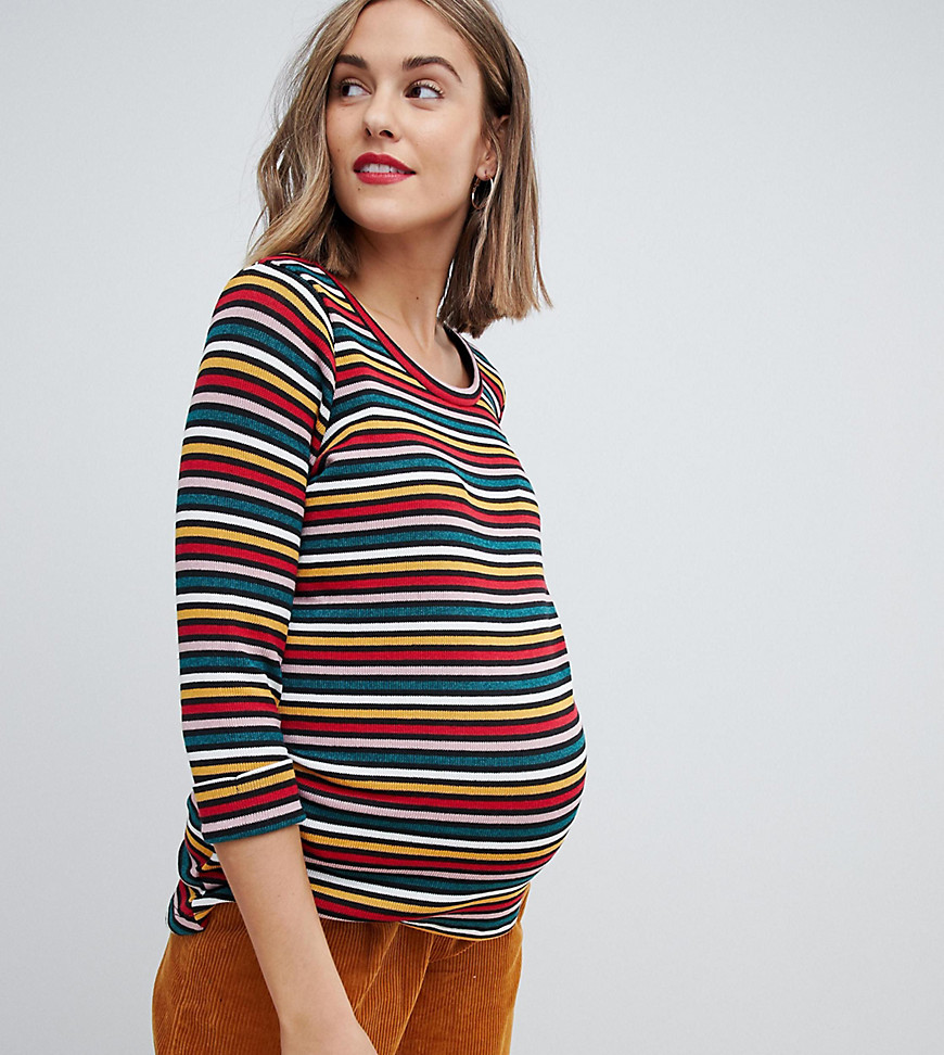 New Look Maternity stripe top in multi