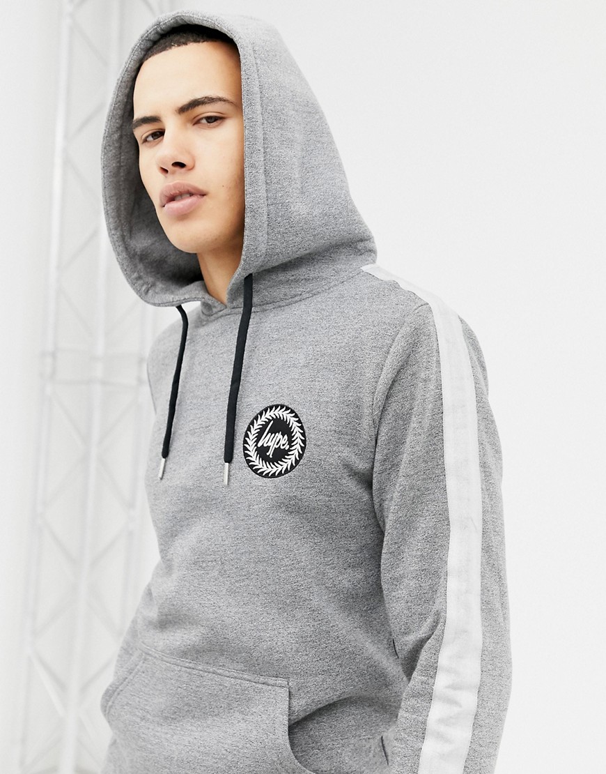 Hype hoodie in grey with side stripe