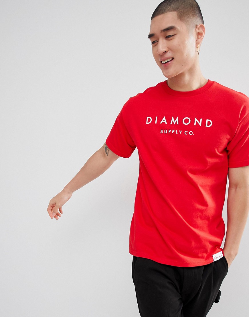 Красная футболка Diamond Supply Stone Cut - Красный 